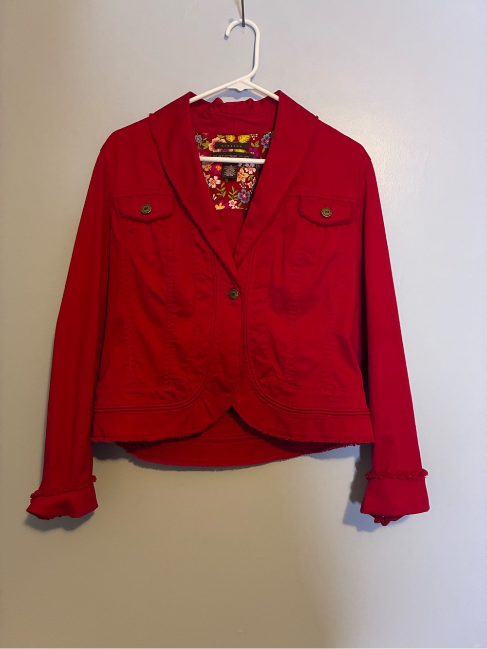 Bandolino Red Women's Tailored Single-Button Blazer